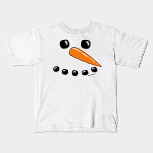 Snowman Face Kids T-Shirt